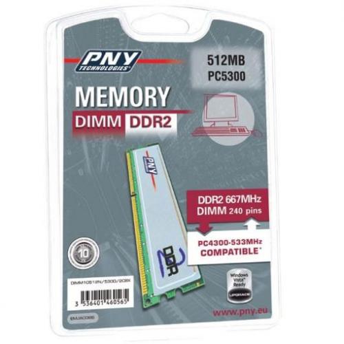 PNY DIMM DDR2 667Mhz PC5300, 240-pin